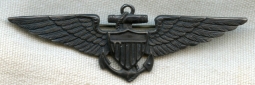 Mid- to Late 1930s USN Observer & UNOFFICIAL Enlisted Pilot Wing by White Co. in Sterling