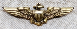 Early WWII, Ca 1942 USN Pilot Wing for Overseas Cap Wing by H & H  Imperial