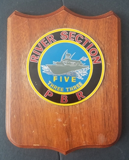Late 60's US Navy River Section 533 PBR Beer Can Type Plaque