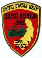 Mid-Late 1960s USN River Section 542 Jacket Patch Japanese-Made