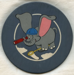 IDed! Great WWII Hand-Painted USN Air & Sea Rescue Squadron 1 (VH-1) Disney-Designed Dumbo Plaque