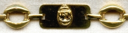 Nice WWII USN Sweetheart Bracelet in Gold-Plated Sterling with CPO Emblem
