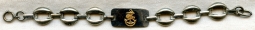 WWII USN Sweetheart Bracelet with Gilt Sterling CPO Emblem