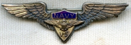 Scarce WWII USN V-5 Aviation Unit Cadet Training Program Graduation Wing