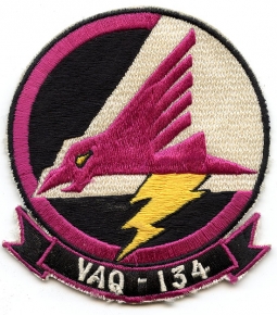 Nice, Early 1970s USN Electronic Attack Squadron 134 (VAQ-134) Japanese-Made Jacket Patch