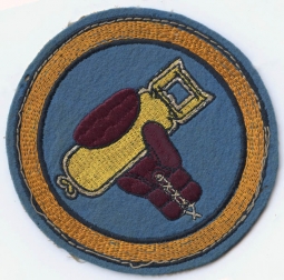 Rare USN WWII VB-89 (Bombing) Squadron Patch Served on USS Antietam (Removed from Jacket)