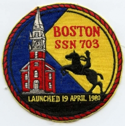 1980s Submarine Patch for USS Boston SSN-703
