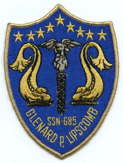 1980s USS Glenard P. Lipscomb (SSN-685) Pocket Patch