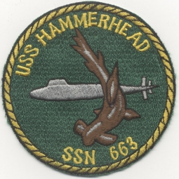 Japanese-Made Patch for US Navy USS Hammerhead SSN-663