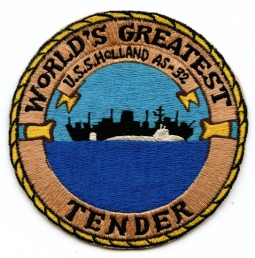 Mint Late 1960s USS Holland (AS-32) Pocket Patch for Polaris Nuclear Sub Tender by Ace Novelty