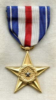 Vietnam War Era Silver Star Medal with Maker Mark