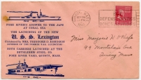 WWII (1942) USS Lexington CV-16 Launching Postal Cover
