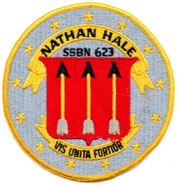 Large 1960's Submarine Patch for USS Nathan Hale SSBN-623