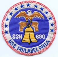 1970s Submarine Patch for USS Philadelphia (SSN-690)
