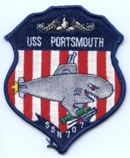 1980s Submarine Patch for USS Portsmouth SSN-707