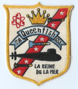 Large Late 1960s USN USS Queenfish Jacket Patch Japanese-Made