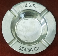WWII Portsmouth Navy Yard Made USS Searaven SS-196 Submarine Ashtray.