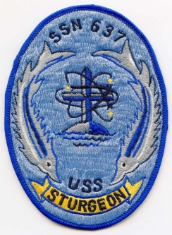 1970's Asian-Made Submarine Patch for USS Sturgeon SSN-637