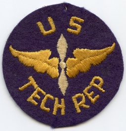 Rare WWII USAAF Tech Rep Patch on Wool Felt - Only One I've Owned