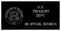 Circa 1980's United States Treasury Department Parking Permit