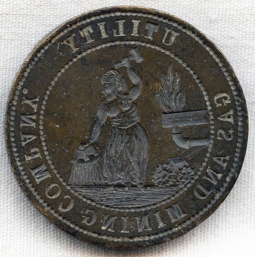 Fabulous 19th Century Utility Gas & Mining Company Bronze Seal
