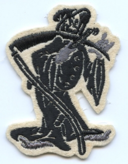 Great WWII US Navy Fighter Squadron 35 (VF-35) Disney-Designed "Grim Reaper" Jacket Patch