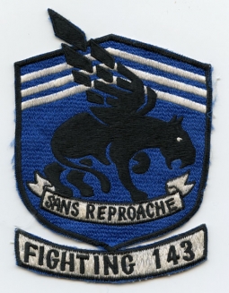 Late 1960s Japanese-Made USN Strike Fighter Squadron 143 (VFA-143) Patch
