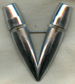 Wonderful, Huge, WWII US Home Front V for Victory Pin Made from 50mm Round