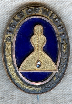 Very Cool Unidentified Victorian England Era Secret Society Badge From the Isle Of Wicht