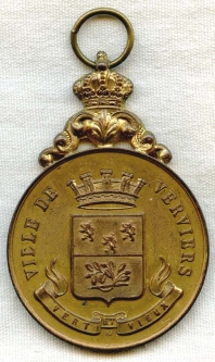 BEING RESEARCHED 1898 Belgian Postal Badge/Facteurs des Postes de Verviers NOT FOR SALE UNTIL IDed