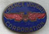 Rare Early 1930s #'ed Chance Vought Aircraft Worker ID Badge Employment Dates on Reverse