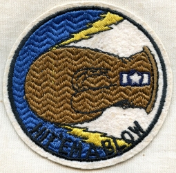 Rare, Late WWII US Navy VT-95 Jacket Patch for Torpedo Attack Sq. on Board USS Antietam