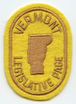1960s Vermont Legislative Page Patch