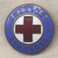 Very Rare WWI American Red Cross French Made Hat Badge. Norton-Harjes??