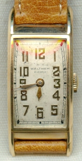 1920s Waltham (Massachusetts) Watch Co. 21 Jewel Gold-Filled "Tank" Watch