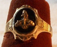 RARE WWII USN WAVES Ring in 10K Gold by Balfour