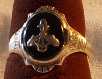 RARE WWII USN WAVES Ring in 10K Gold