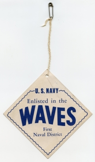 Great WWII USN Waves Enlisted "Badge" Worn to Show Commitment to Service
