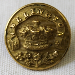 BEING RESEARCHED-1850's-60's Victorian British Wellington Regimental Button-NOT FOR SALE UNTIL ID'd