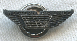 Late 1940's Western Airlines One Year of Service Pin