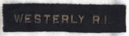 Circa 1900 Bullion Patch for Westerly, Rhode Island Fire Department