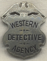 Great Old 1930's Western Detective Agency Badge