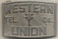 Rare Circa 1900 Western Union Telegraph Co. Belt Buckle
