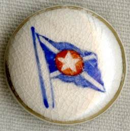 Extremely Rare 1860's-70's White Star Line Ceramic Hat Badge Center