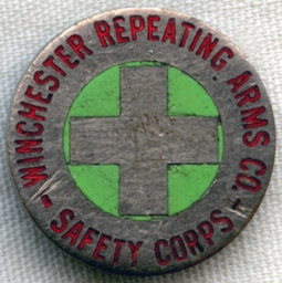 Extremely Rare 1930s-Early WWII Winchester Repeating Arms Safety Corps Numbered Badge