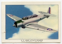 1940 Wings Cigarettes Card Series 1 #14 (Vultee A-19) of  Set T87 in Near Mint Condition