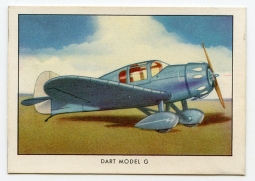 1940 Wings Cigarettes Card Series 1 #28 (Dart Model G) of  Set T87 in Near Mint Condition