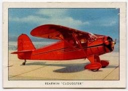 1940 Wings Cigarettes Card Series 1 #33 (Rearwin Cloudster) of  Set T87 in Very Fine Condition