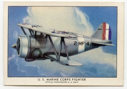 1940 Wings Cigarettes Card Series A #20 (Grumman F3F-2) of  Set T87 in Near Mint Condition
