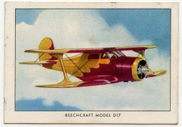 1940 Wings Cigarettes Card Series A #31 (Beechcraft D17) of  Set T87 in Near Mint Condition